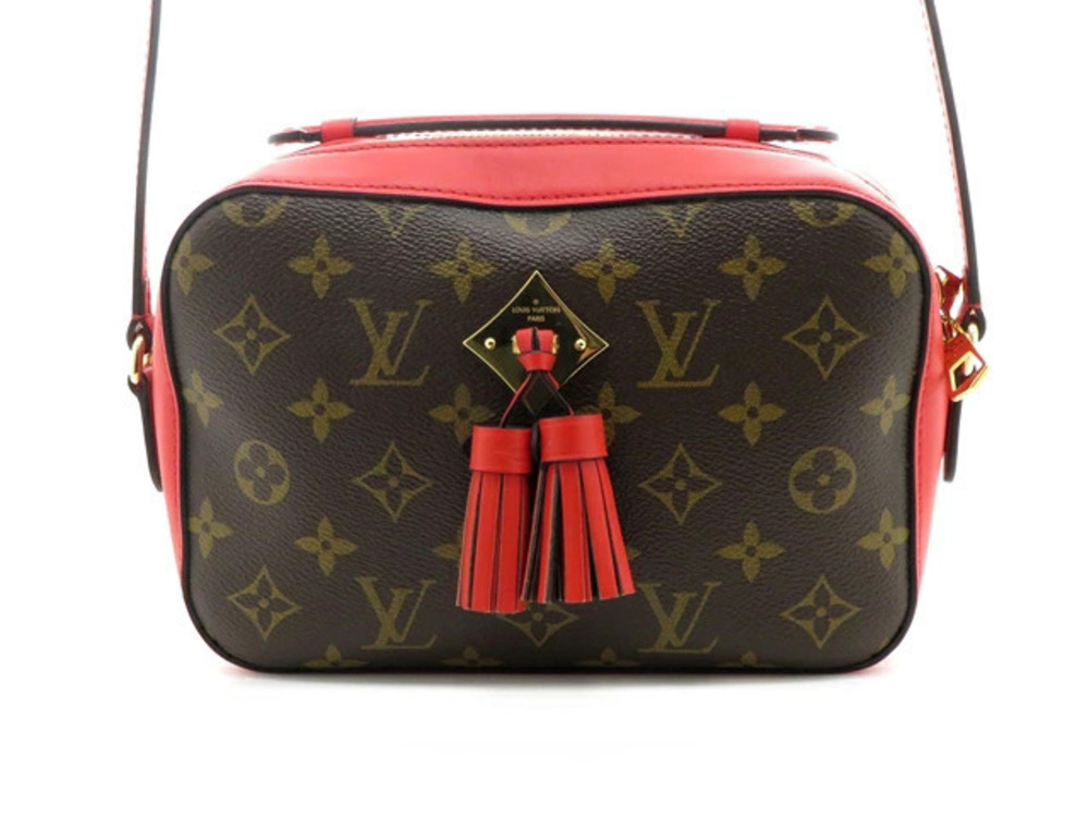 LOUIS VUITTON Saintonge Monogram Coquelicot Red